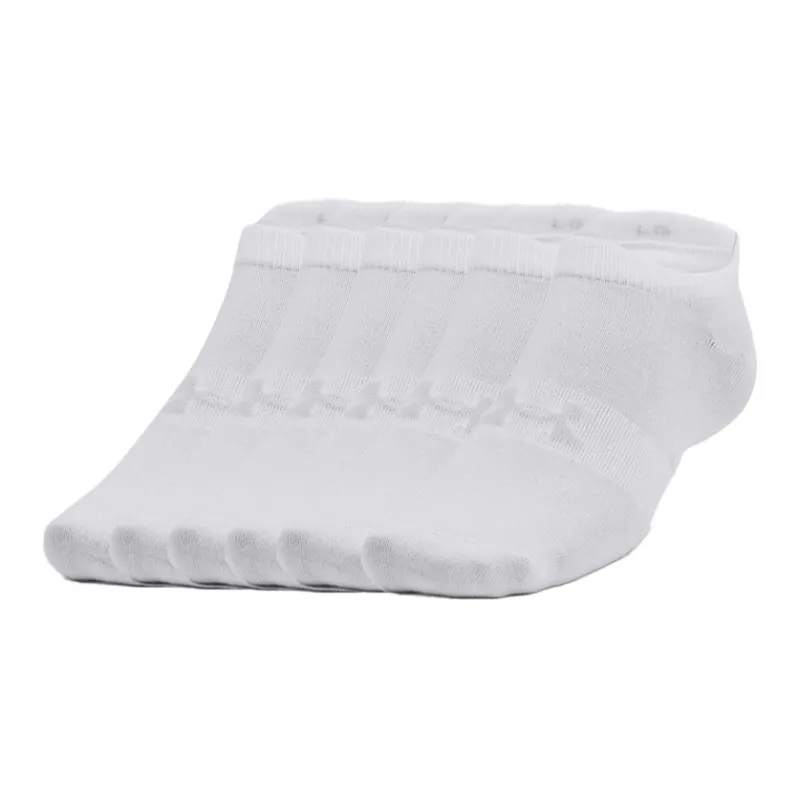 Under Armour Ankle Socks Unisex 6 Pack White-0