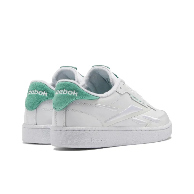 Reebok Club C 85 Cozy Wear resistant Skateboarding Shoes Unisex White-3