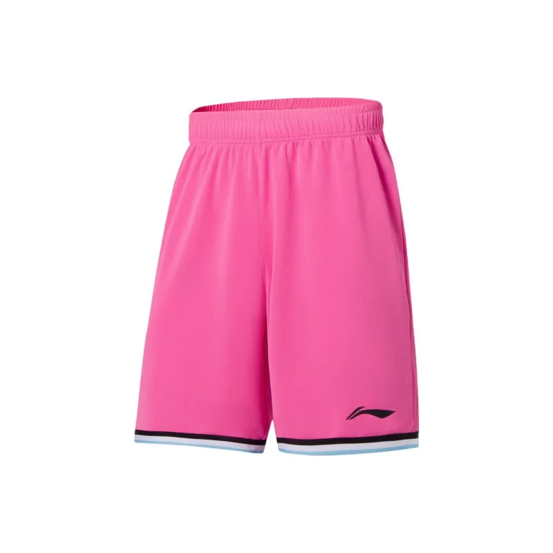 LINING Sports Basketball Collection Basketball Suits Men Azalea Pink-4