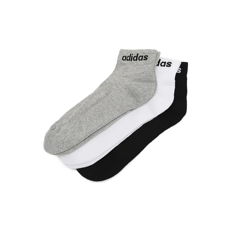 Adidas Neo Ankle Socks Unisex 3 Pack Black/White/Gray-0