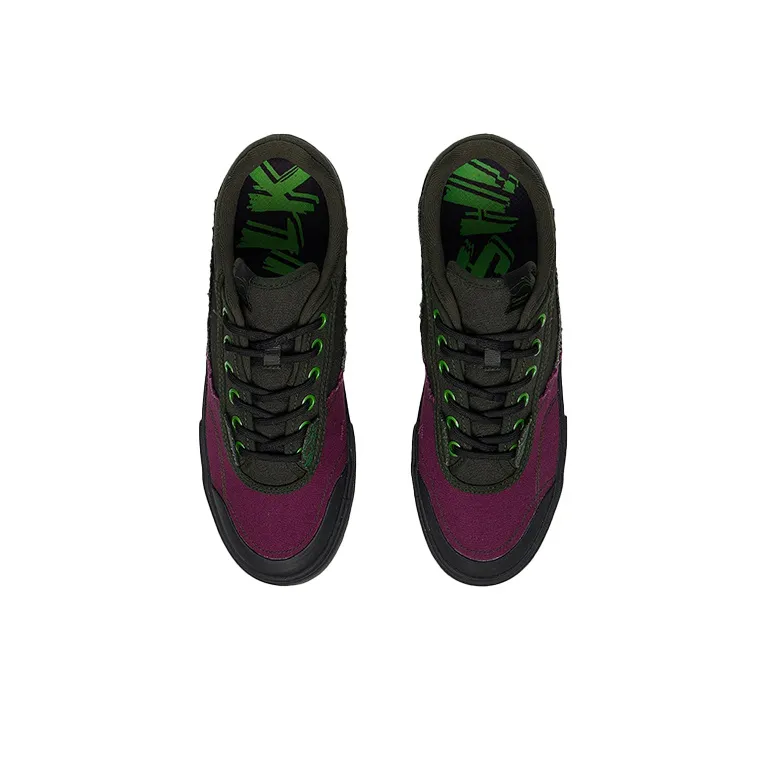 MARVEL x LiNing 50/50 Low Top Skateboard Shoes Men's Green Purple-3