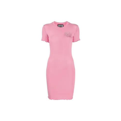 VERSACE JEANS COUTURE Short-Sleeved Dresses Women's Pink