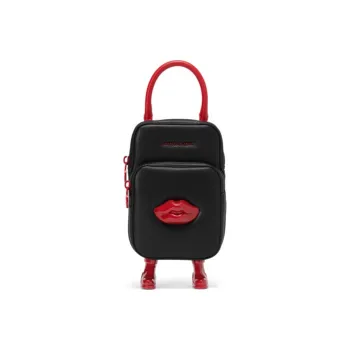CHARLES&KEITH PU One Shoulder Handbag Regular Women's Black/Fuchsia