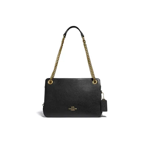 COACH Bryant Pebbled Leather Handbag Shoulder Bag Women's Black