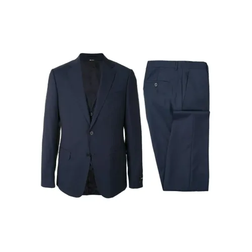 Zzegna Business Suits Men Dark Blue