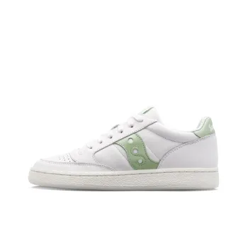 Saucony Jazz Court Metallic Anti-Slip Wear-Resistant Low-Top Skateboard Shoes Women's White Green