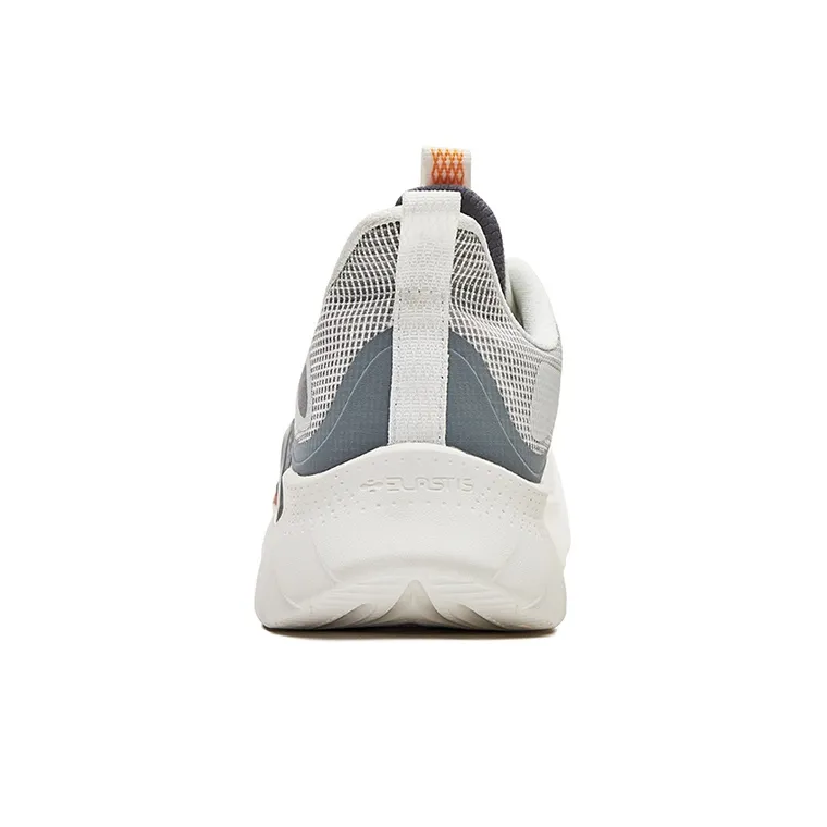 Erke Silk Road Spinning Breathable Low-Top Running Shoes Men's White Orange-4