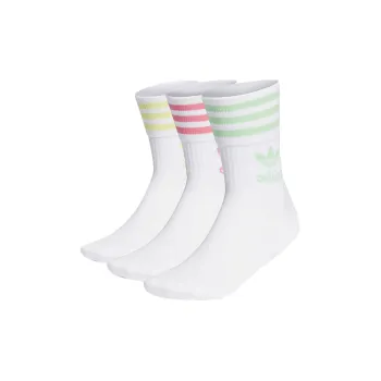 adidas originals Enjoy Summer Mid Cut Crew Socks 3 Pairs White