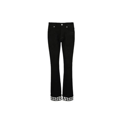 VERSACE Greca Denim Jeans Black/White