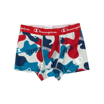 Champion Men's Boxer Briefs 1 Pack Blue/Multicolor