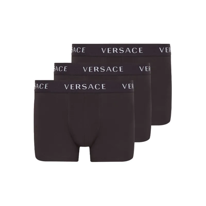 VERSACE Logo Trunks Tri Pack 'Black'-0