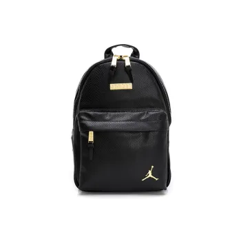 Jordan Leather Backpack Unisex Black/Gold