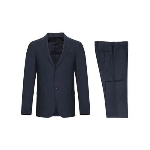 Zzegna Business Suits Men Blue