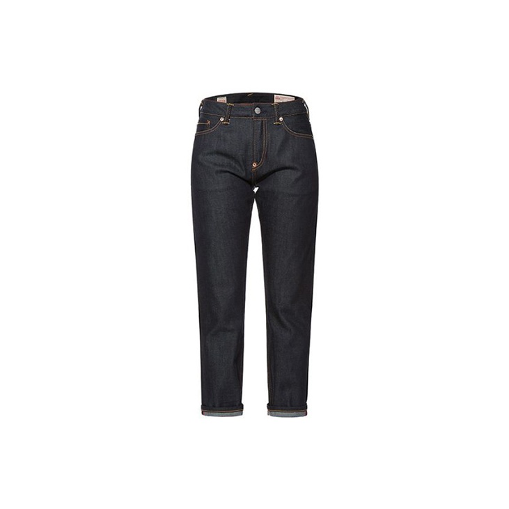 EVISU Jeans Women's Denim Blue - POIZON