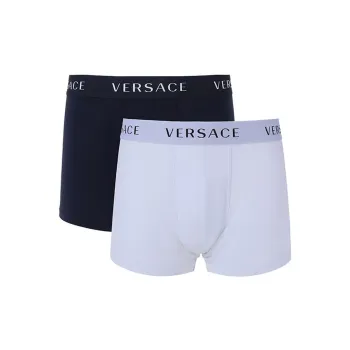 VERSACE Logo Trunks Bi Pack 'White/Blue'