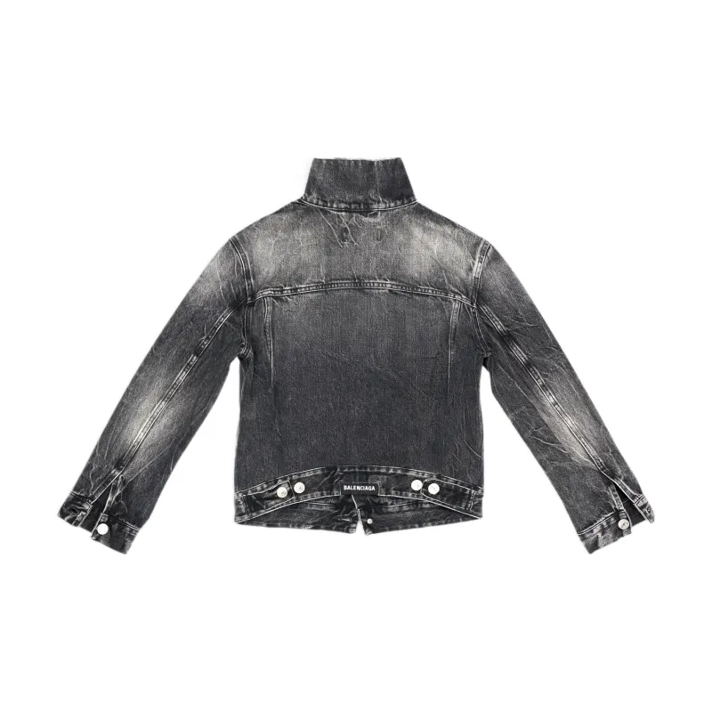 Balenciaga Distressed Effect Denim Jacket-1