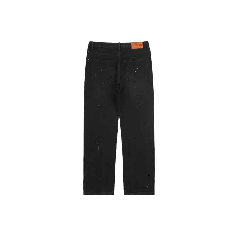RAVENOUS Straight Jeans Unisex Black-1
