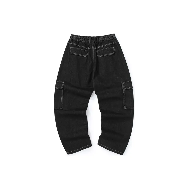 XXGOGO Cargo Pants Jeans Unisex Black-1