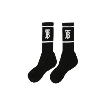 Burberry Monogram Motif Intarsia Socks 'Black'