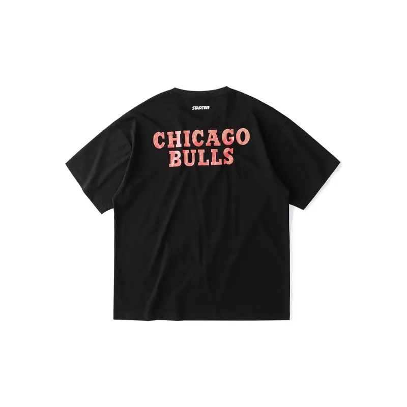 STARTER x NBA Drop Shoulder Sleeve T Shirt Unisex Black-1