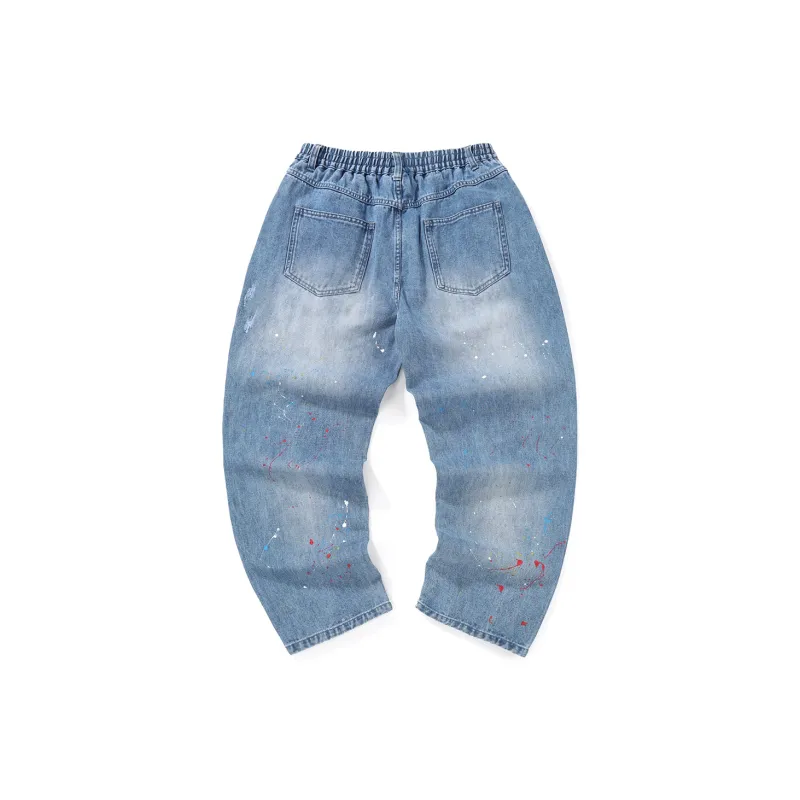 GENANX Straight Jeans Men's Denim Blue-1