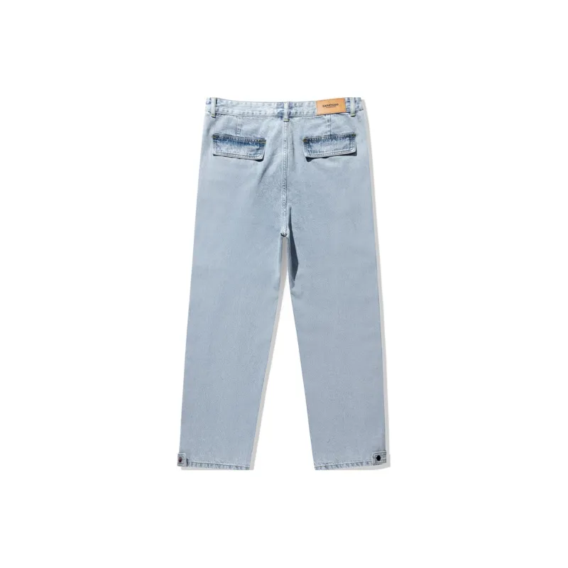 GUKUUL Straight Jeans Unisex Light Blue-1