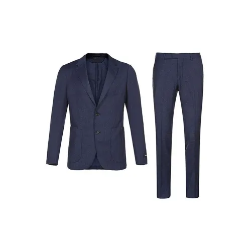 Zzegna Business Suits Men Blue