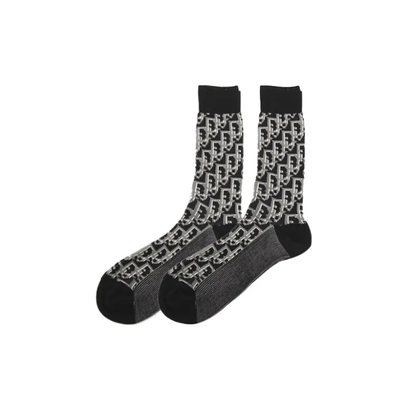 DIOR Knee-High Socks Men's 1 Pack Black-0