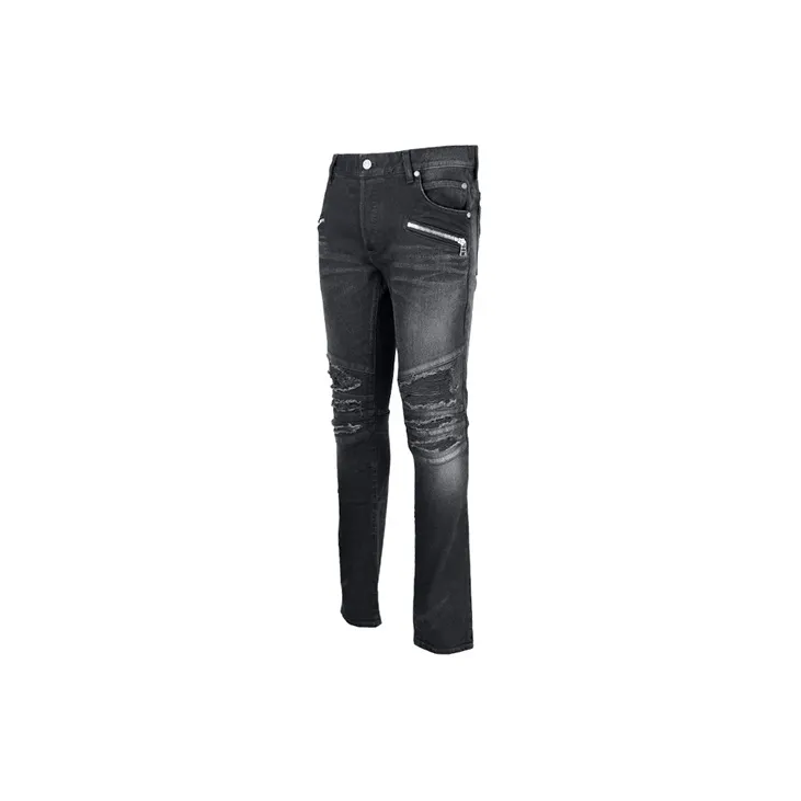 BALMAIN Ribbed Patches Slim Jeans-2
