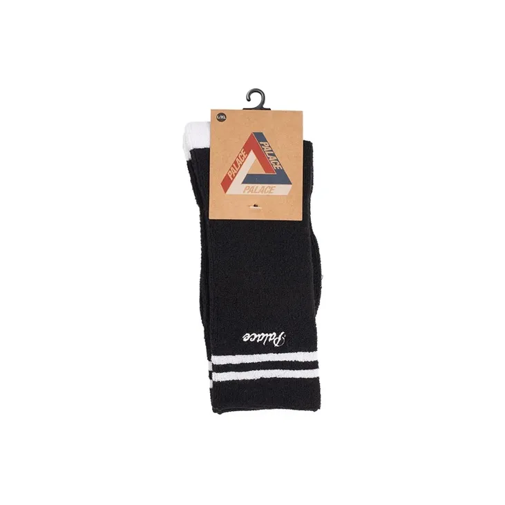 PALACE Towelling Sock 'Black'-1