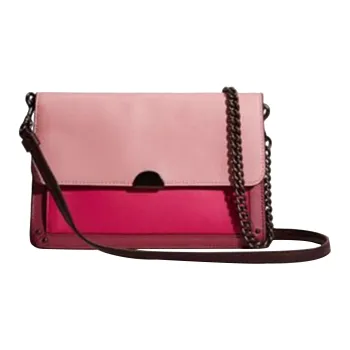 COACH Dreamer Leather Shoulder Bag Crossbody Bag Small Size Women's Peach Pink Light Pink