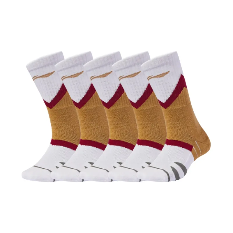 LiNing Basketball Socks Men's Men's Combo Set Curry Yellow-3
