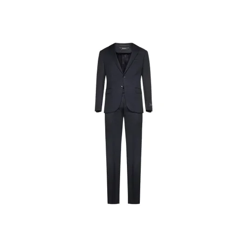 Zzegna Business Suits Men Marine Blue