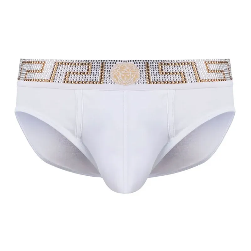 VERSACE Men's FW21 Briefs 1 Packs White-0