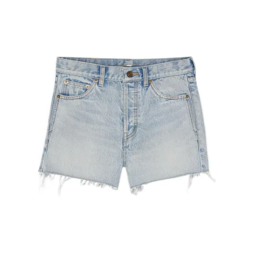 SAINT LAURENT Denim Shorts Women's Blue