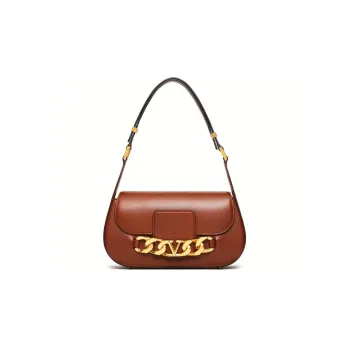 Valentino Vlogo Cow Leather Handbag Crossbody Bag Shoulder Bag Regular Women's Brown