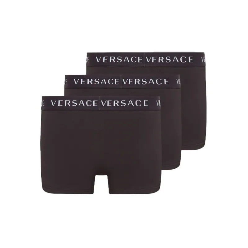 VERSACE Logo Trunks Tri Pack 'Black'-1