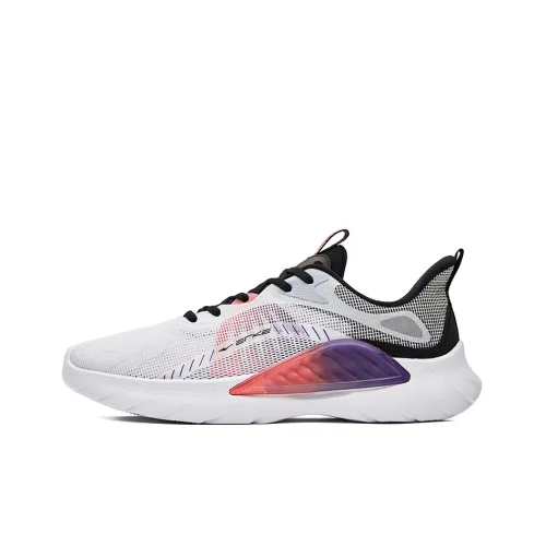 Erke Running Shoes Men Low-Top Bright White/Competitive Purple