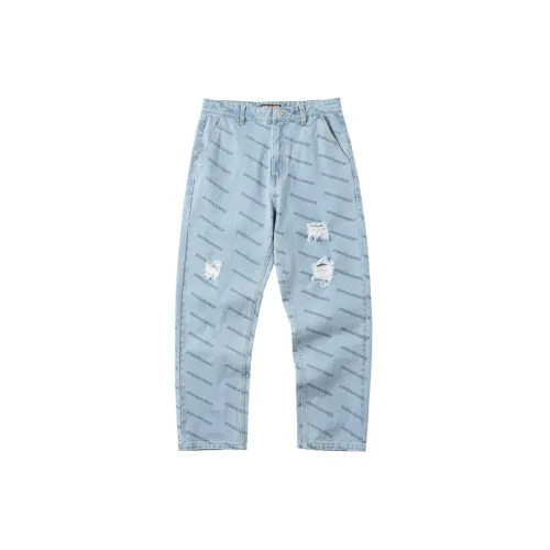 ENSHADOWER Jeans Unisex Light Blue