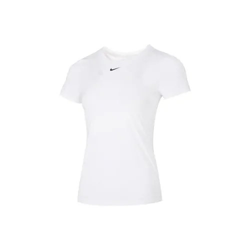 Nike Women'ss Dri-FIT One Sporty Fitted Crewneck T-Shirt White