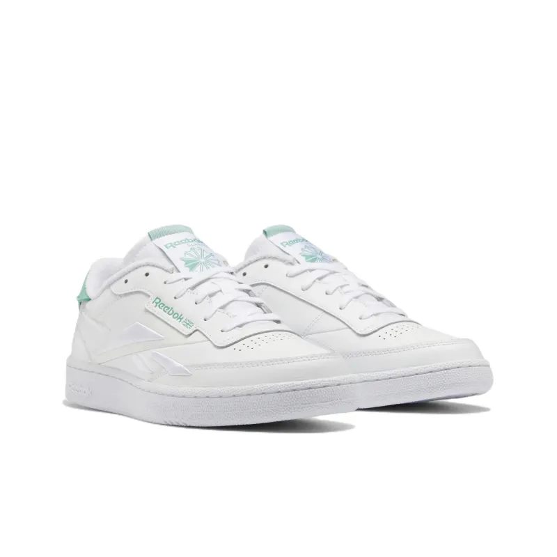 Reebok Club C 85 Cozy Wear resistant Skateboarding Shoes Unisex White-2