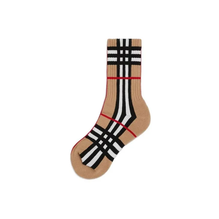 Burberry Check Intarsia Technical Stretch cotton Socks-1