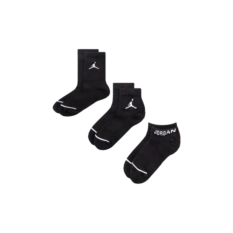 Jordan Ankle Socks Men's 3 Pack Black-0