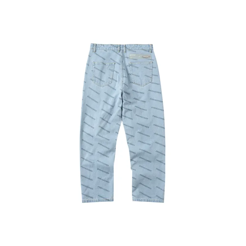 ENSHADOWER Straight Jeans Unisex Light Blue-1