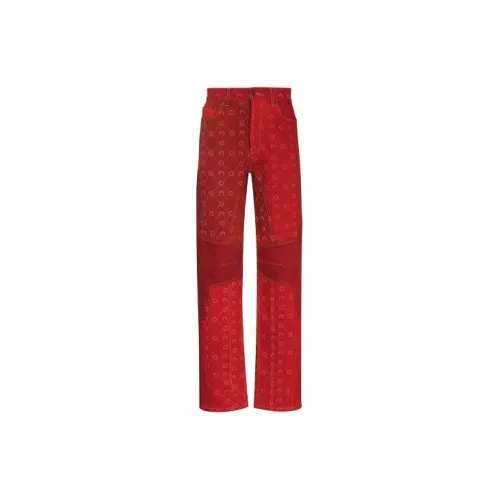 Marine Serre Jeans Men Red