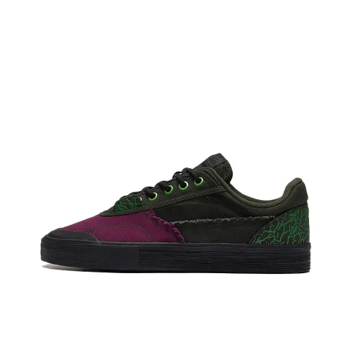 Marvel X LINING 50/50 Skateboard Shoes Men Low-Top Pine Green/Dark Grape Purple/Pine Green