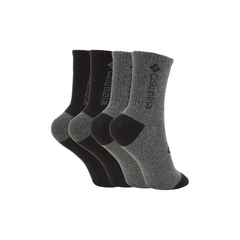 Columbia Mid Calf Socks Unisex Black/Gray-1