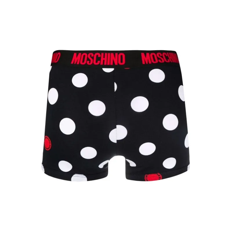 MOSCHINO Men's SS21 Printing Boxer Briefs 1 Packs Black-1
