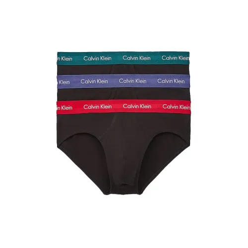 CALVIN KLEIN Underpants Men's 1 Set Of 3 Packs Lake Blue/Purple/Red