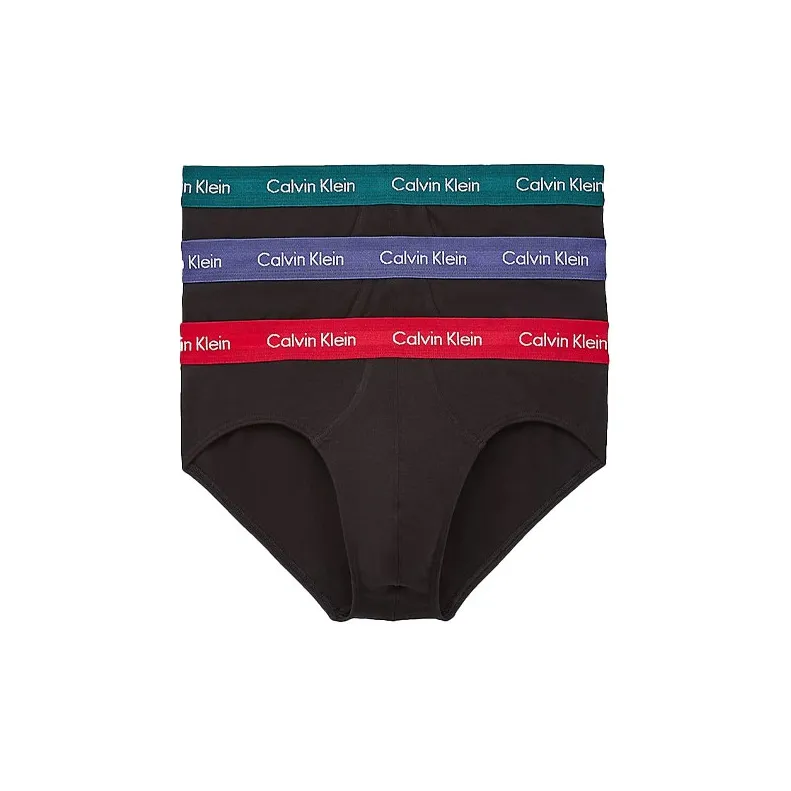 CALVIN KLEIN Underpants Men's 1 Set Of 3 Packs Lake Blue/Purple/Red-0